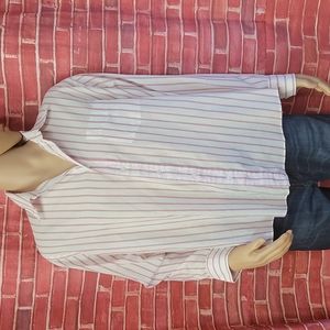 PIERRE BALMAIN Vintage Striped Mens Long Sleeve Shirt Monsieur 17.5/34-35